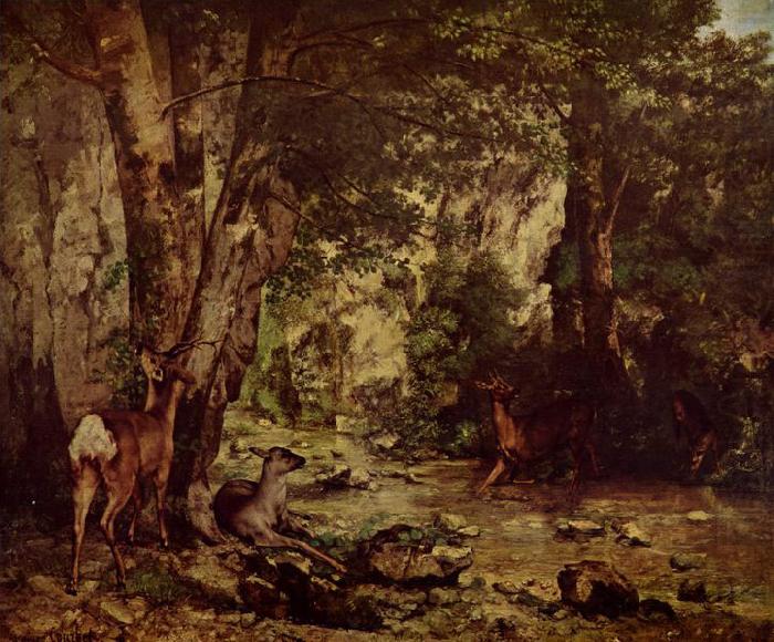 Rehbock im Wald, Gustave Courbet